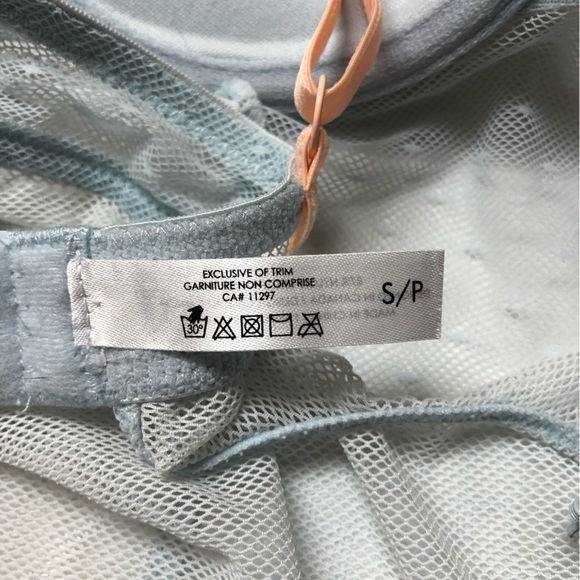 BABY Blue Mesh & Peach Baby Doll Chemise Size Small - Picture 6 of 10